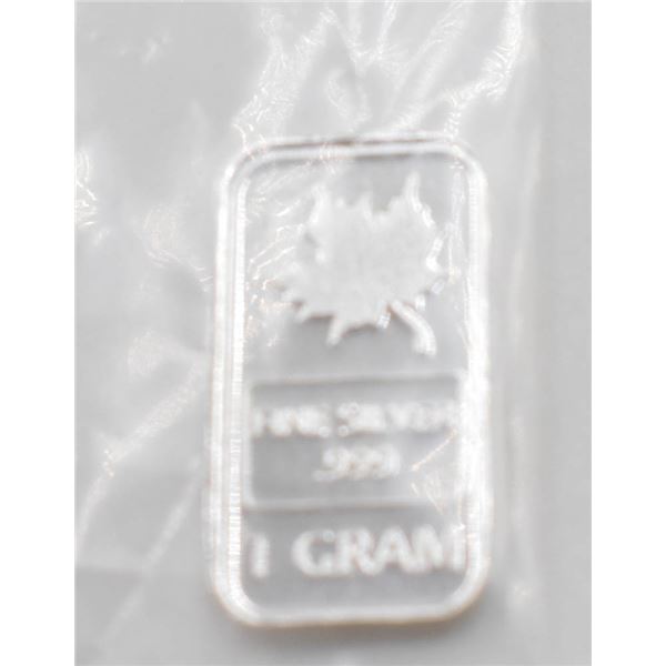 1 GRAM SILVER MAPLE BAR
