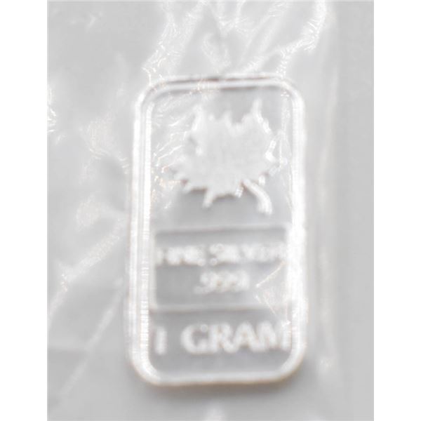 1 GRAM SILVER MAPLE BAR