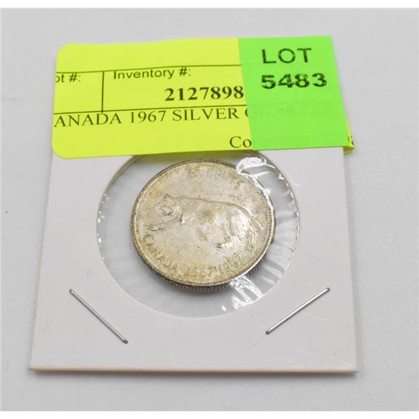 CANADA 1967 SILVER QUARTER