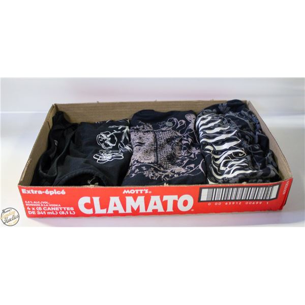 LADIES SMALL HURLEY/MEXX/HOSTILITY SHIRTS