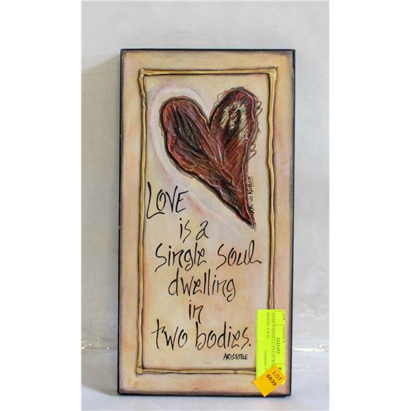 HAND PAINTED CANVAS WALL ART QUOTE- 6 X 12