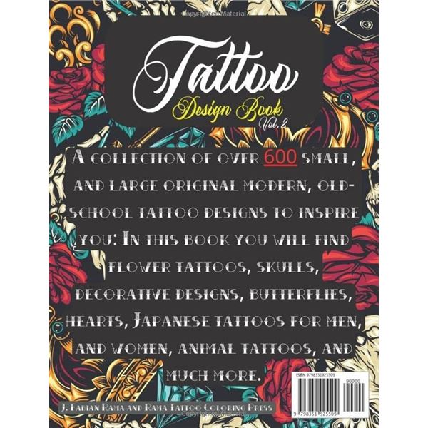NEW PAPERBACK - TATTOO DESIGN BOOK - VOL.2