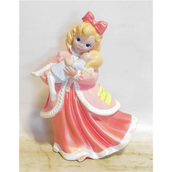 VINTAGE GIRL WITH BABY STATUE