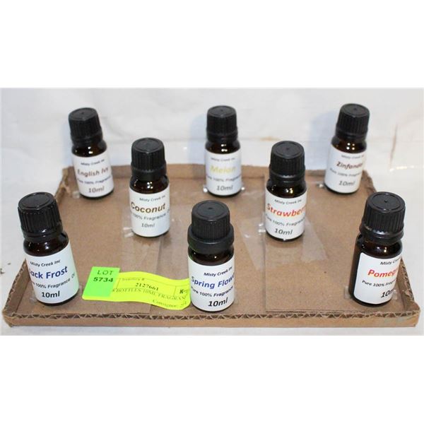 NEW 8 BOTTLES 10ML FRAGRANCE OILS