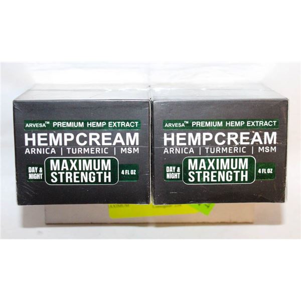 NEW 2 SEALED HEMP CREAM MAXIMUM
