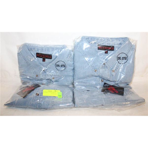 MEN'S SHIRTS 2 DENIM SIZE 2XL