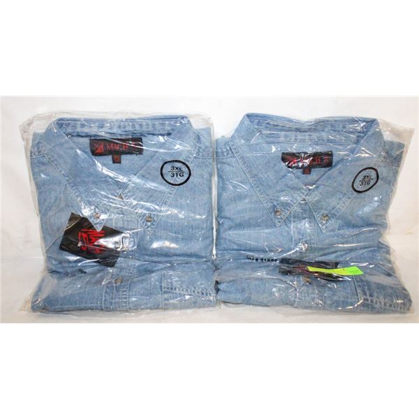 MEN'S SHIRTS 2 DENIM SIZE 3XL