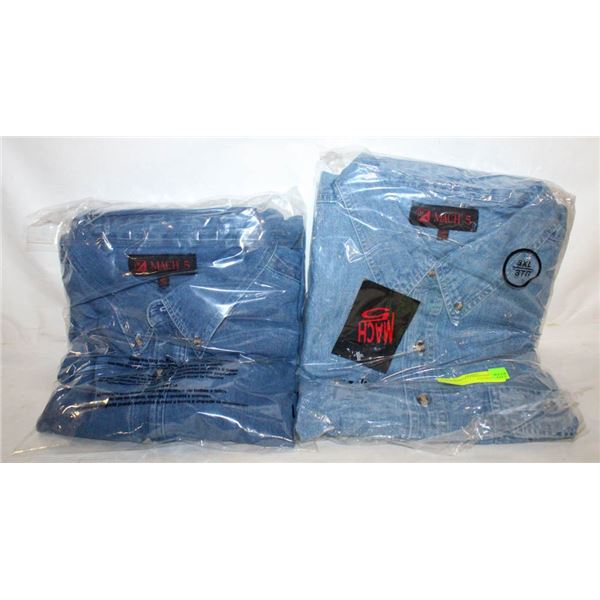 MEN'S SHIRTS 2 DENIM SIZE 3XL