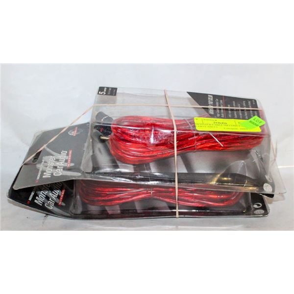 2 MONSTER CABLE 5M LONG CAR AUDIO CABLES