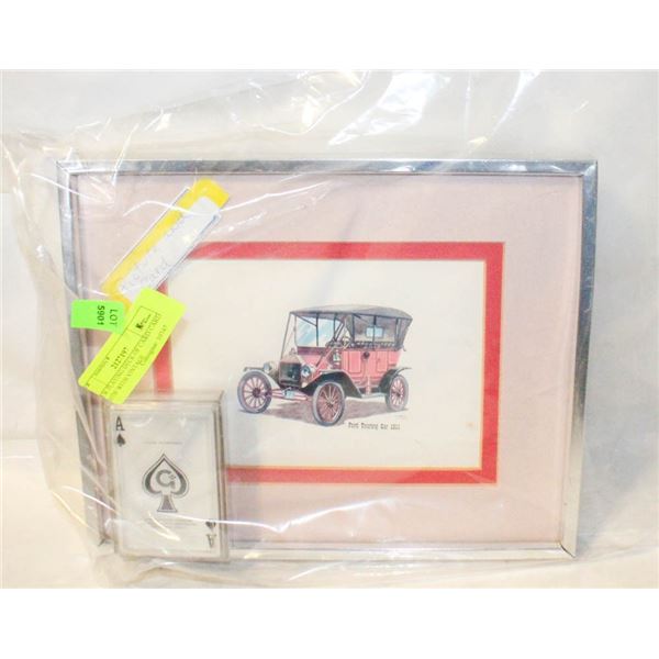 NEW PLAYING DECK OF CARD CARD MOTIF WITH VINTAGE