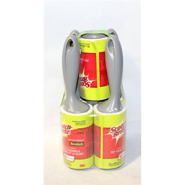 NEW 5 PACK SCOTCH BRITE PET HAIR LINT