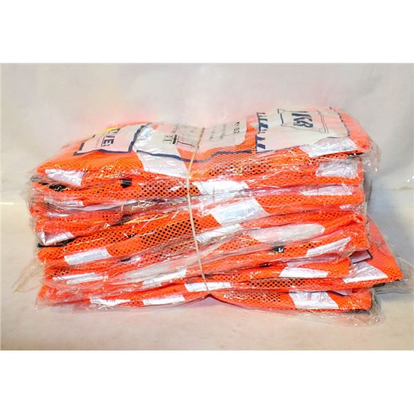 (12) ONE SIZE FITS ALL SAFETY VESTS