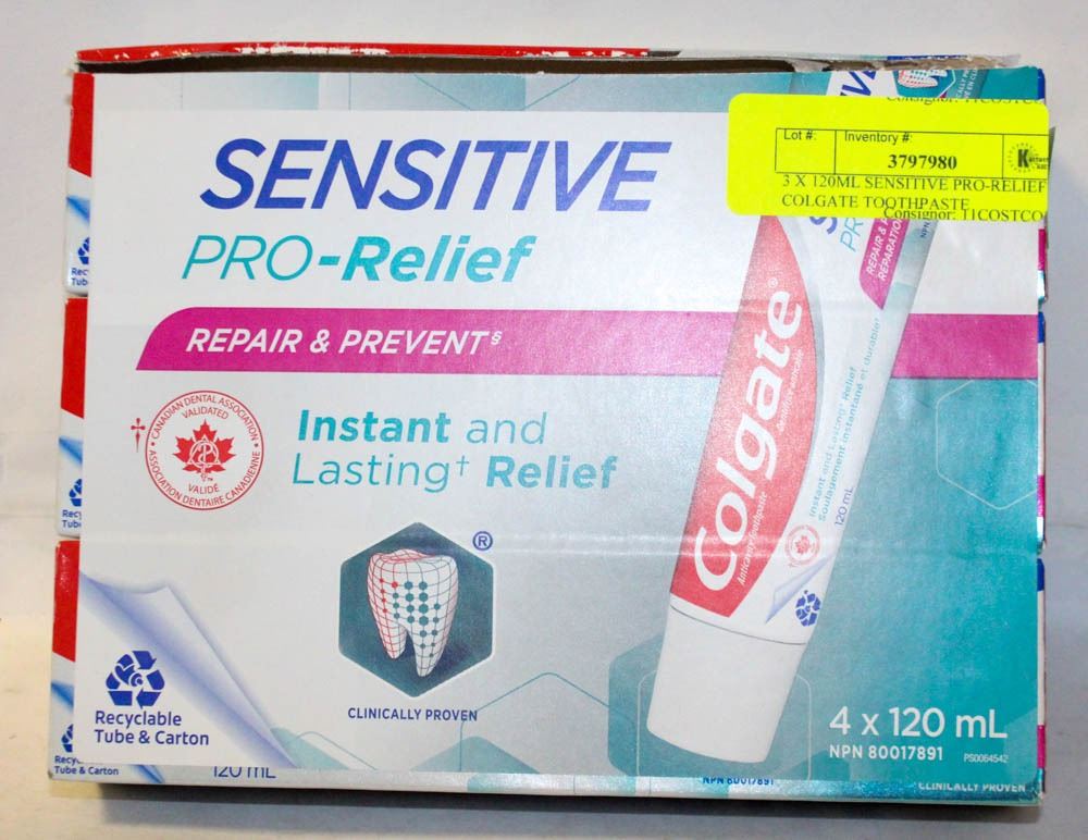 Colgate Prolief 3 X 120ML SENSITIVE PRO-RELIEF COLGATE TOOTHPASTE