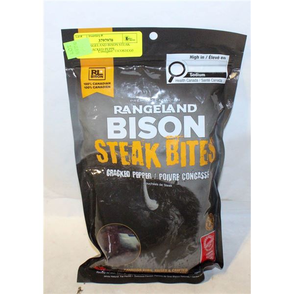 300G RANGELAND BISON STEAK BITES CRACKED PEPPE