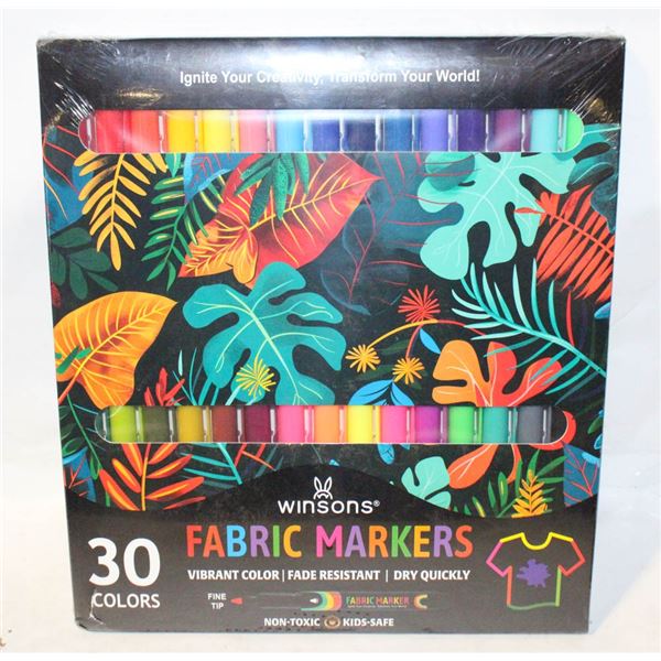 WINSONS FACRIC MARKERS 30 PACK
