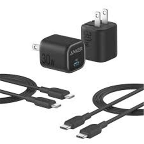 NEW REPACKED ANKER 2PK 30W FAST CHARGING KIT W USB