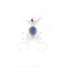 Image 1 : #135-NATURAL BLUE SAPPHIRE & CZ  PENDANT