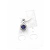 Image 1 : #61-NATURAL BLUE SAPPHIRE & ZIRCON PENDANT