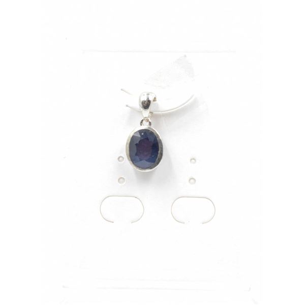 #133-NATURAL BLUE SAPPHIRE PENDANT