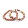 Image 1 : #206-NATURAL SANDSTONE& PICTURE JASPER BRACELET