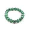 #213-GREEN MALCHITE BEAD BRACELET 10MM/7.5"
