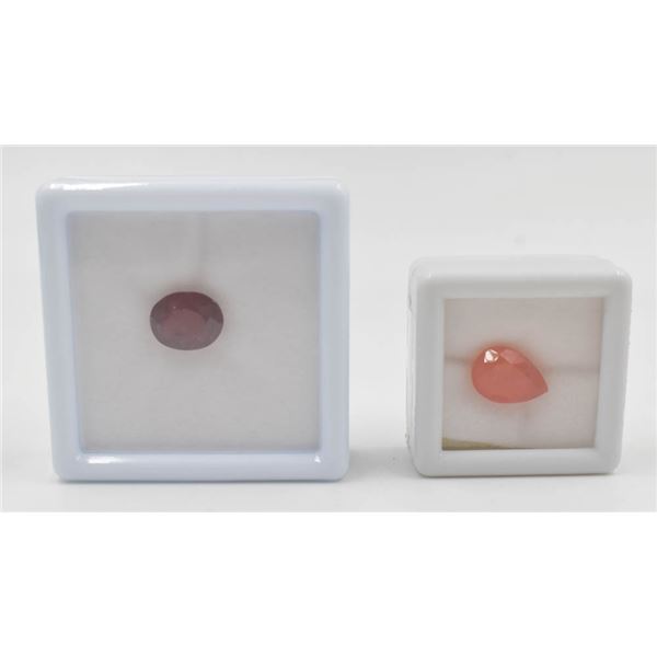 #304- NATURAL CAMELIAN 3.00CT & RUBY 3.52CT