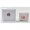 Image 1 : #304- NATURAL CAMELIAN 3.00CT & RUBY 3.52CT