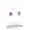 Image 1 : #04-NATURAL AMETHYST STUD EARRINGS