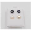 Image 1 : #174-NATURAL AKOYA PEARL STUD EARRINGS 2 PAIRS