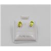 Image 1 : #37- NATURAL GREEN PERIDOT STUD EARRINGS