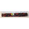 Image 1 : LARGE ROLL OF BLACK FABRIC  SILK WITH RED