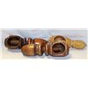 Image 1 : 3 WOODEN CORK SCREW NUT CRACKERS