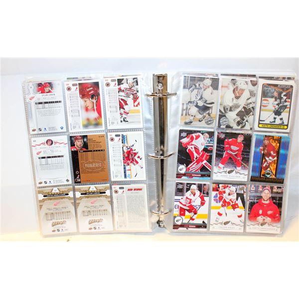 BINDER OF OVER 200 HOCKEY CARDS
