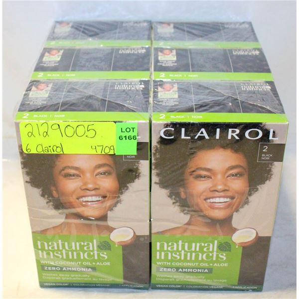 6 NEW CLAIROL #2 BLK NATURAL INSTINCTS VEGAN COLOR