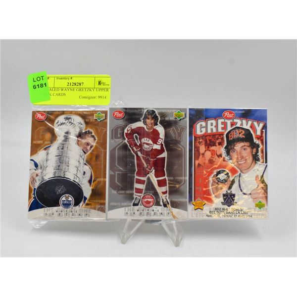 3 SEALED WAYNE GRETZKY UPPER DECK CARDS