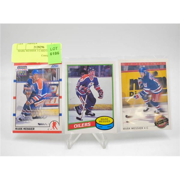 MARK MESSIER 3 CARD LOT