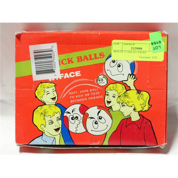 BOX OF 12 HACKY SACKS