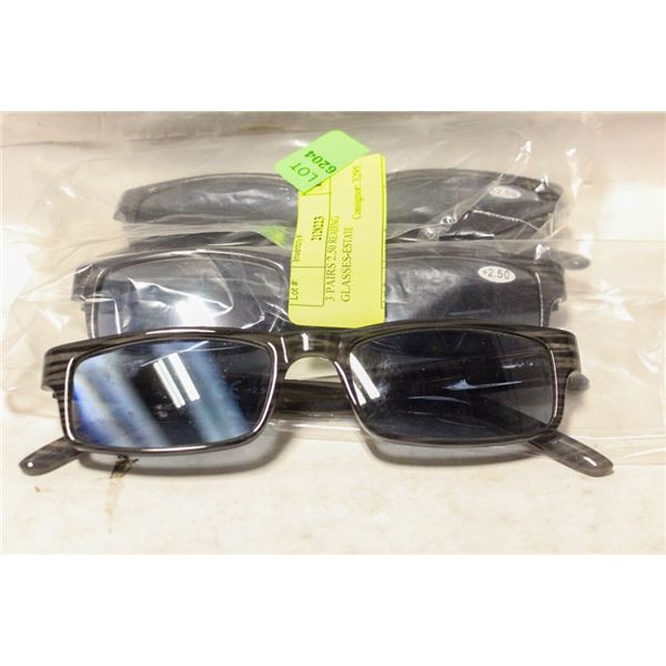 3 PAIRS 2.50 READING GLASSES-ESTATE