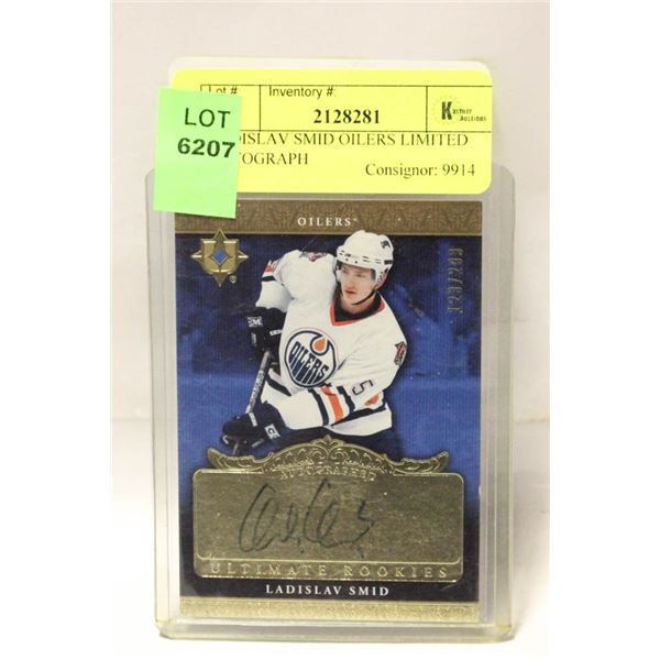 LADISLAV SMID OILERS LIMITED AUTOGRAPH