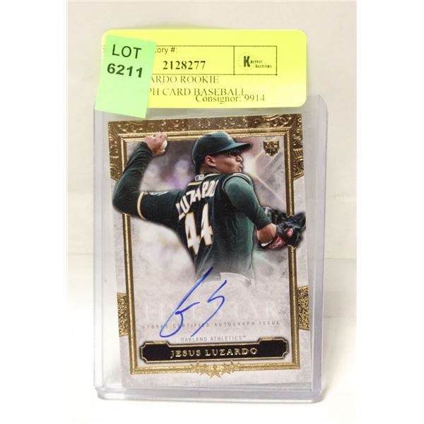JESUS LUZARDO ROOKIE AUTOGRAPH CARD BASEBALL