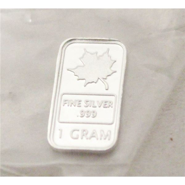 1 GRAM SILVER MAPLE BAR