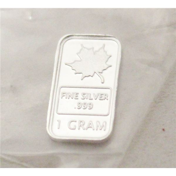 1 GRAM SILVER MAPLE BAR