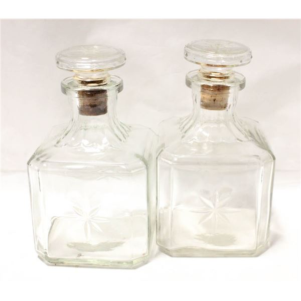 VINTAGE LIQUOR DECANTERS- SET OF 2