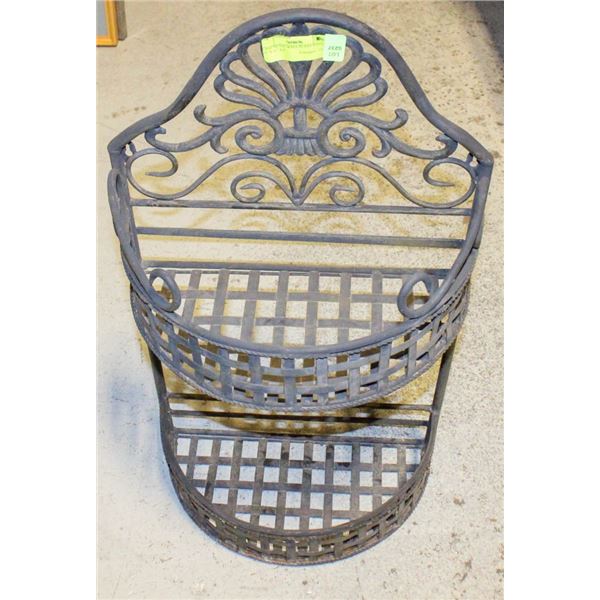 CAST METAL WALL PLANT HANGER- 27" X 15" X 8"