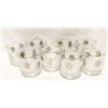 Image 1 : VINTAGE LIBBY SILVER LEAF FROSTED GLASSES (8)