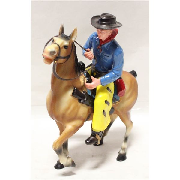 VINTAGE 1950'S "RAWHIDE" COWBOY & HORSE FIGURES