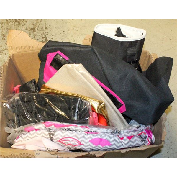 ASSORTED DESIGNER TOILETRY BAGS