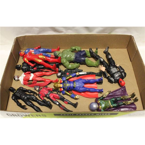 FLAT OF MARVEL ACTION FIGURES