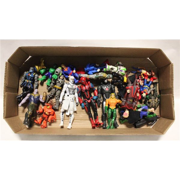 FLAT OF MISC SMALL ACTION FIGURES