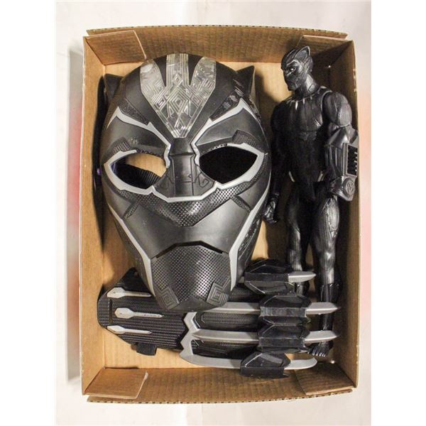 KIDS ANIMATED BLACK PANTHER MASK WITH GLOVE AND